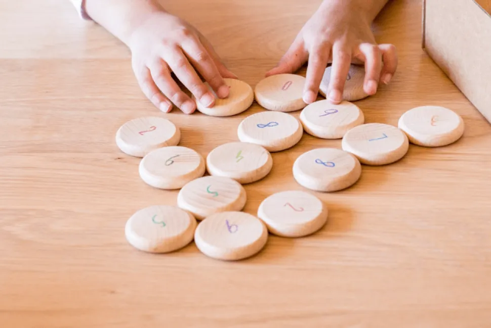 Grapat Wooden Coins to Count - 60 pcs