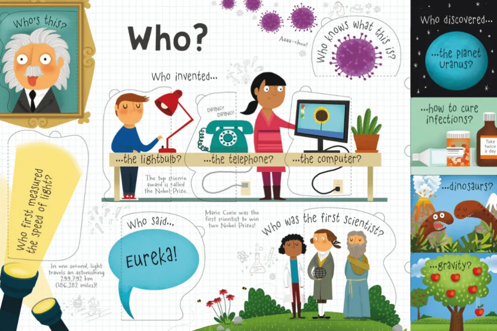 Lift-The-Flap Questions And Answers About Science by Katie Daynes