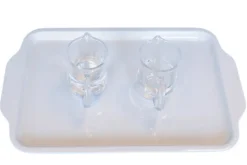 Montessori Wet Pouring Activity - includes 2 Glass Pitchers & Melamine Tray