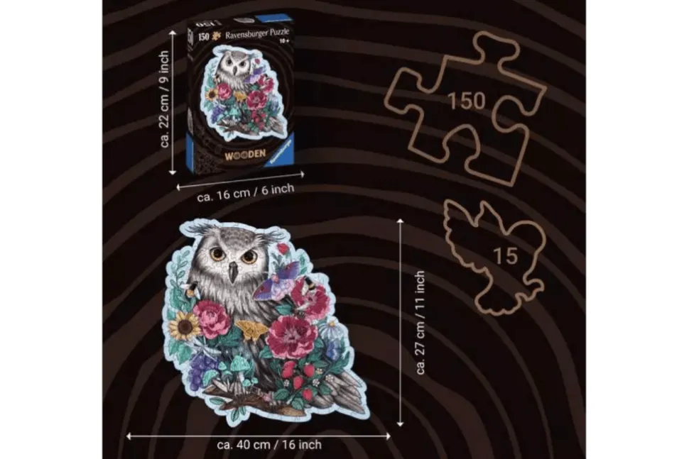 Mysterious Owl 150 Piece Wooden Puzzle